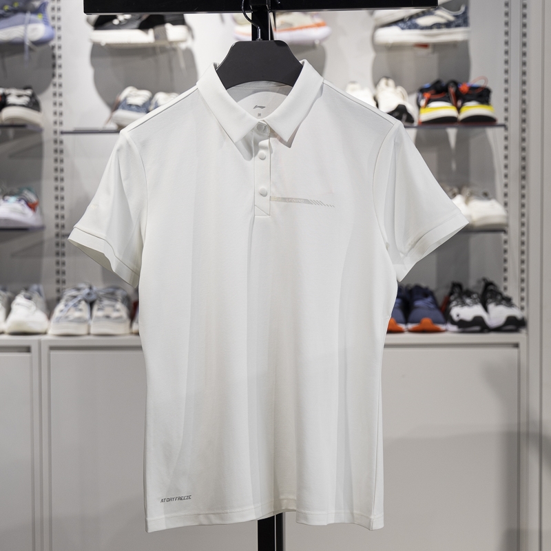 李寧短袖POLO女子2025新款夏季速干涼爽透氣運動翻領T恤APLV106-3