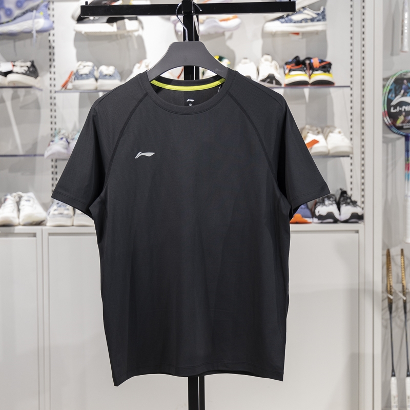 李寧短袖T恤男子2025新款團購系列夏季速干透氣運動上衣ATSV437-1