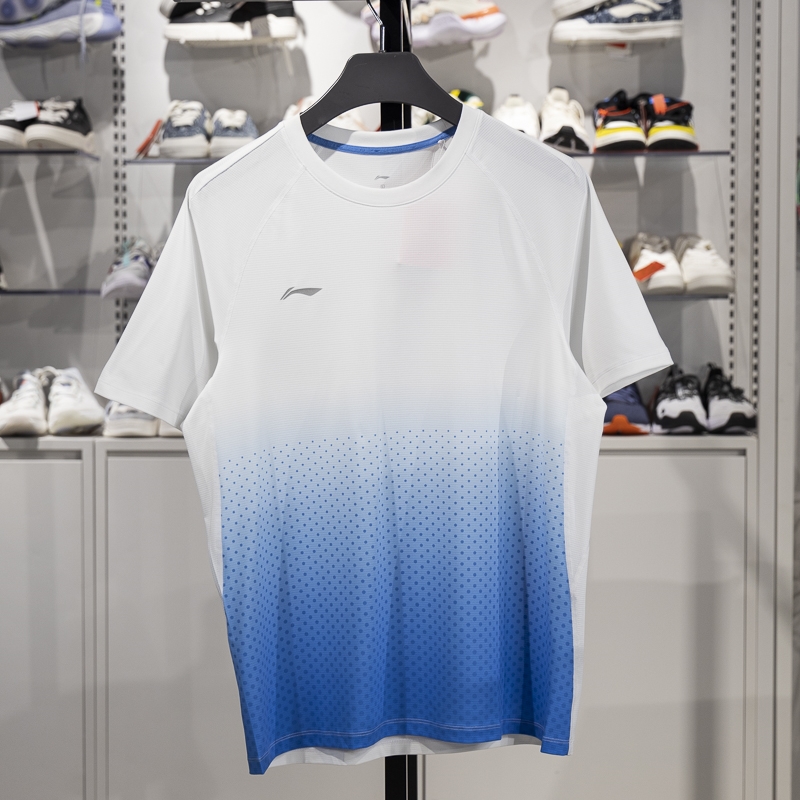 李寧短袖T恤男子2025新款團購系列夏季速干透氣運動上衣ATSV437-4