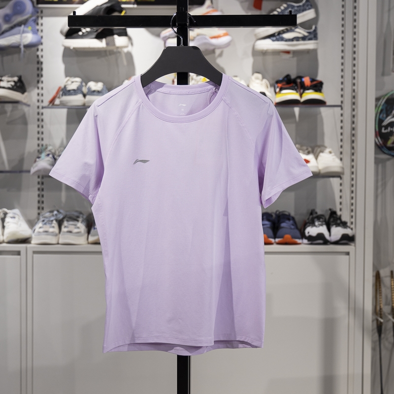 李寧短袖T恤女子2025新款團購系列夏季速干透氣運動上衣ATSV436-2