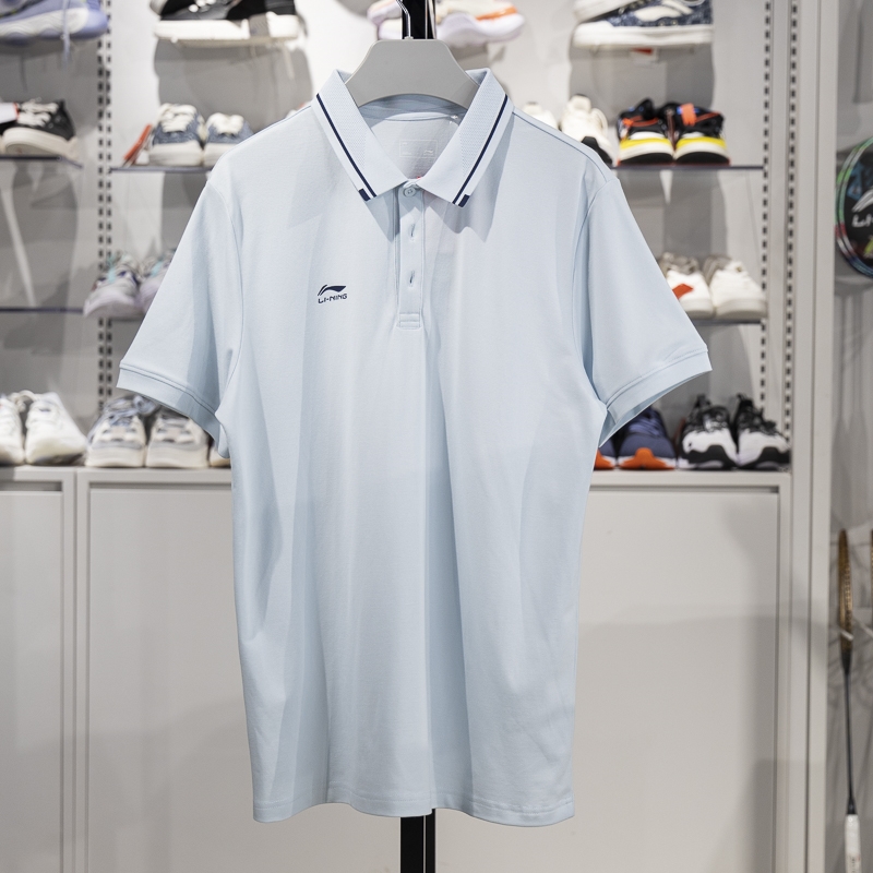 李寧男短袖POLO衫2025新款團(tuán)購系列夏季舒適透氣翻領(lǐng)T恤APLV063-3