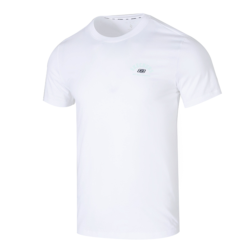 Skechers斯凱奇短袖男女情侶25新款圓領休閑運動透氣T恤L225U070-0019