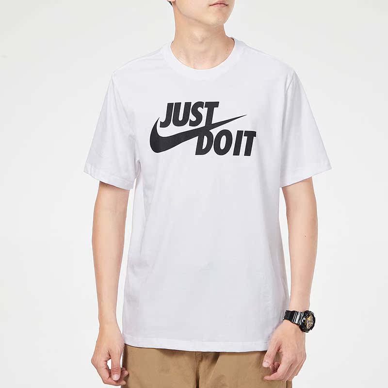 Nike耐克男子T恤夏季棉針織休閑透氣運動親膚柔軟標準款AR5007-100