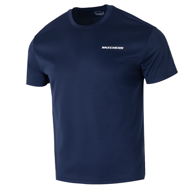 斯凱奇男女同款夏季舒適涼感寬松休閑短袖T恤衫P225U117-0515