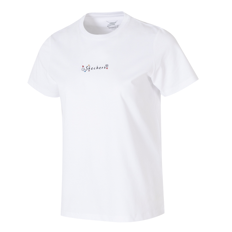 斯凱奇短袖t恤女2025新款夏季透氣白色半袖跑步健身運(yùn)動(dòng)上衣女裝P225W304-0019