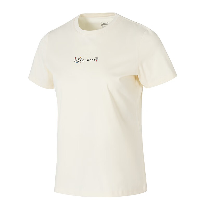 斯凱奇短袖t恤女2025新款夏季透氣白色半袖跑步健身運(yùn)動(dòng)上衣女裝P225W304-00NA