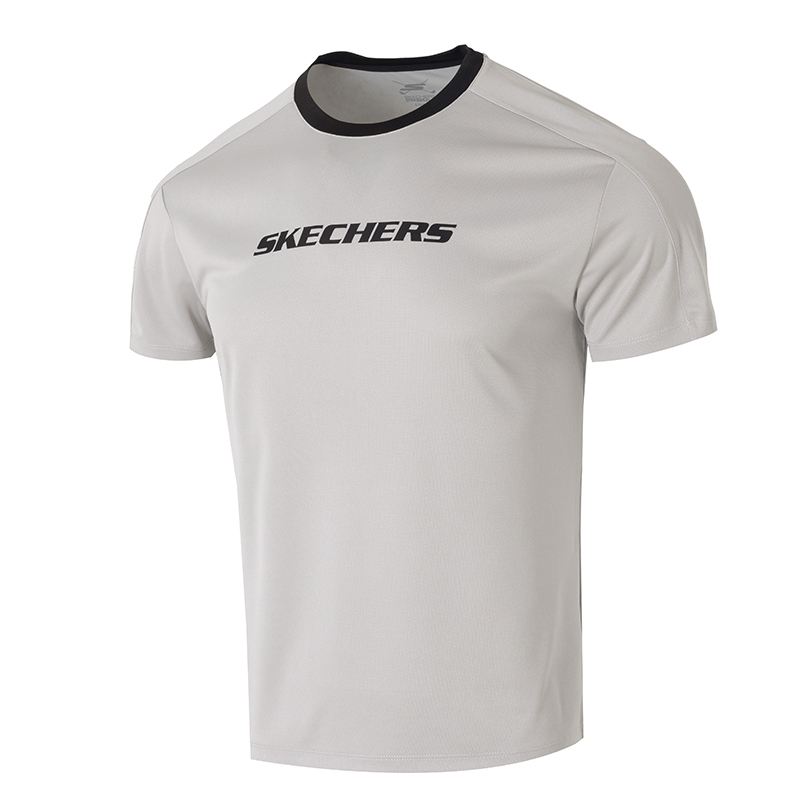 斯凱奇男女經(jīng)典LOGO戶外運(yùn)動透氣簡約圓領(lǐng)T恤衫P225U124-02VP