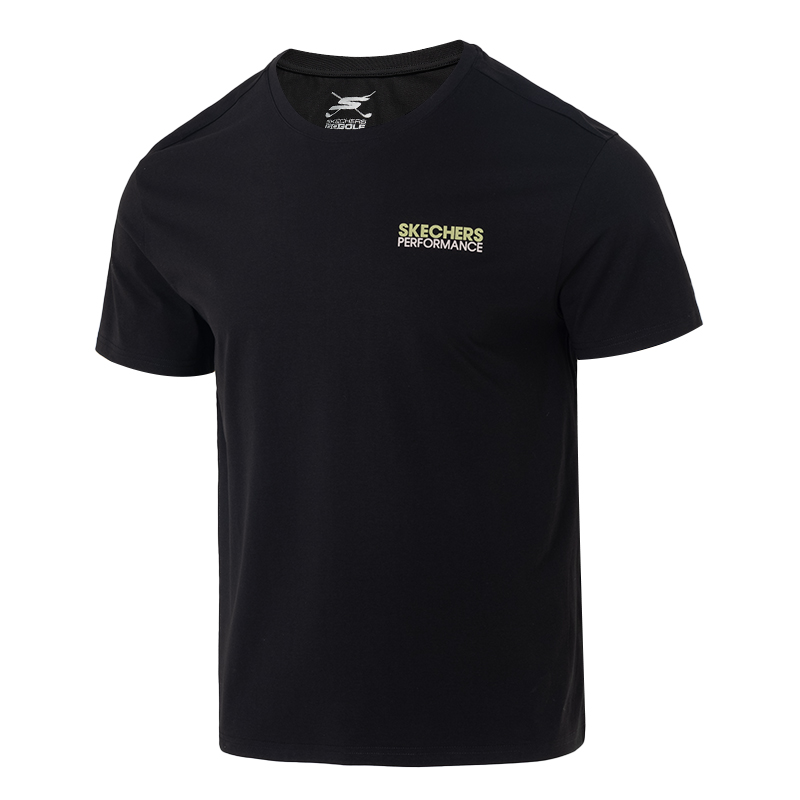 斯凱奇男女夏季簡約印花休閑運(yùn)動透氣短袖T恤衫P225U123-03K8