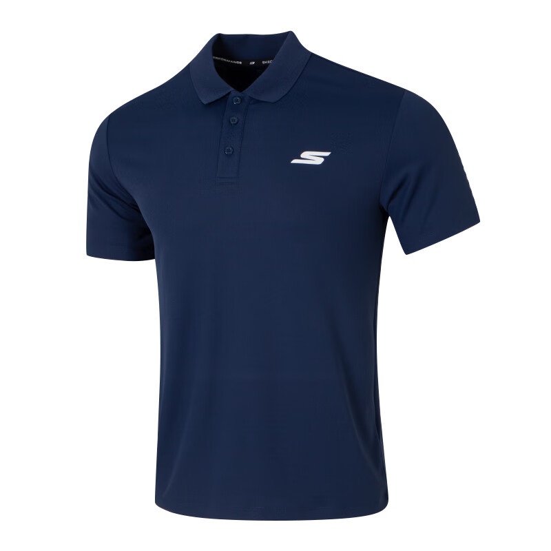 斯凱奇Polo衫男25新款翻領(lǐng)短袖T恤健身短袖半袖運(yùn)動服P122M053-02MZ