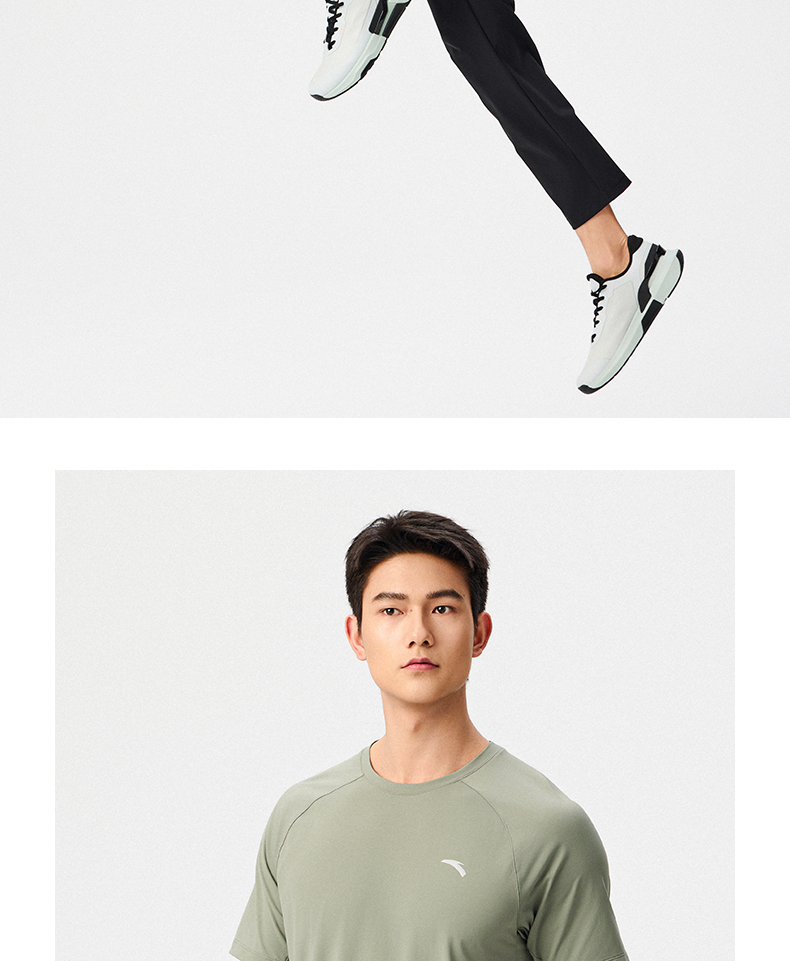 安踏運動套裝男士夏季速干冰絲薄款透氣健身服452520201-5