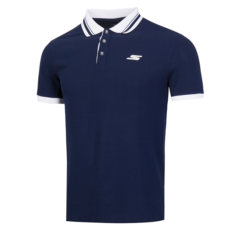 斯凱奇男士短袖男裝2025夏季新款休閑T恤衫運(yùn)動(dòng)服翻領(lǐng)POLO衫半袖P224M116-05CT