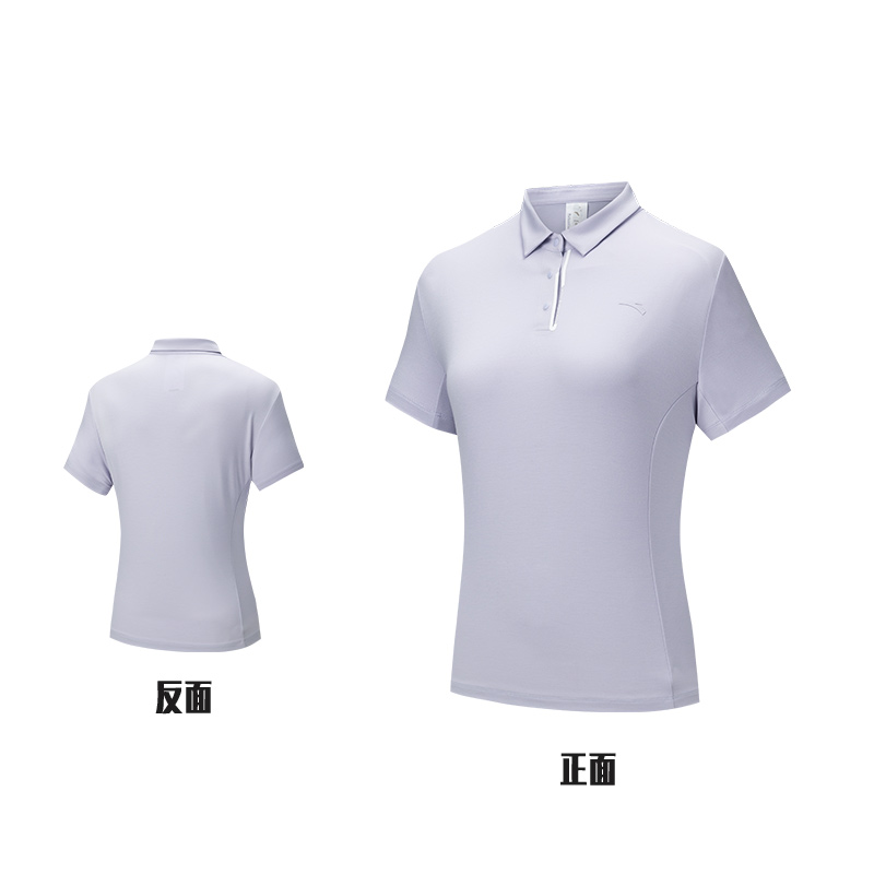 安踏冰山POLO | 短袖女夏季涼感透氣T恤通勤短襯衫462520204-6