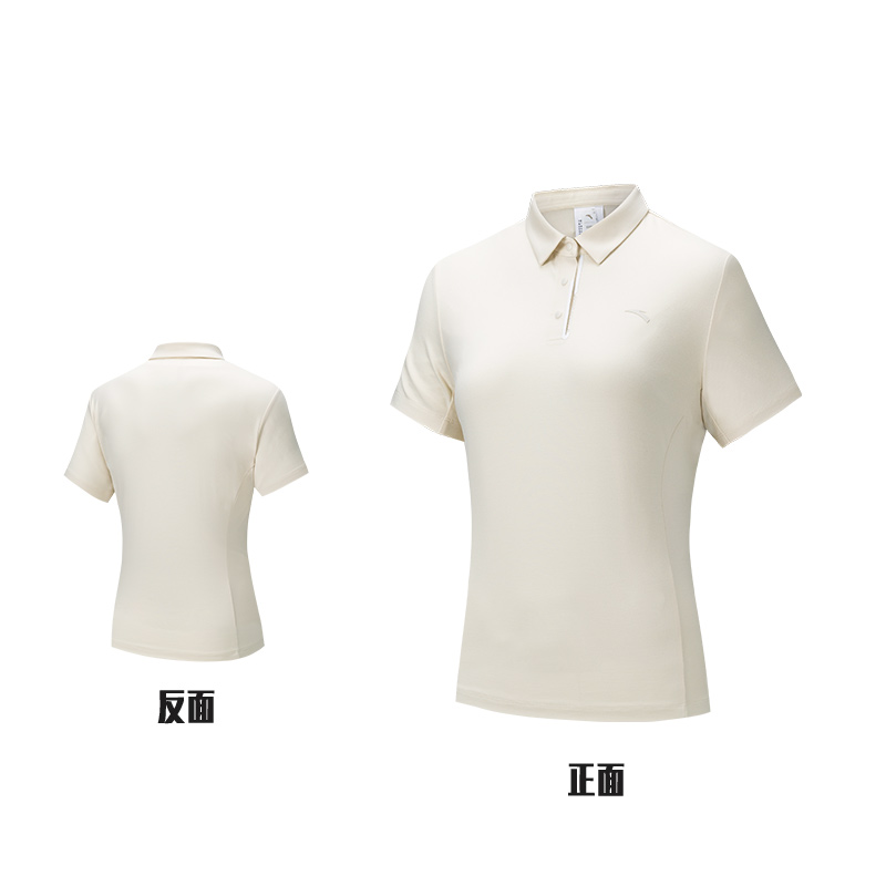 安踏冰山POLO | 短袖女夏季涼感透氣T恤通勤短襯衫462520204-2