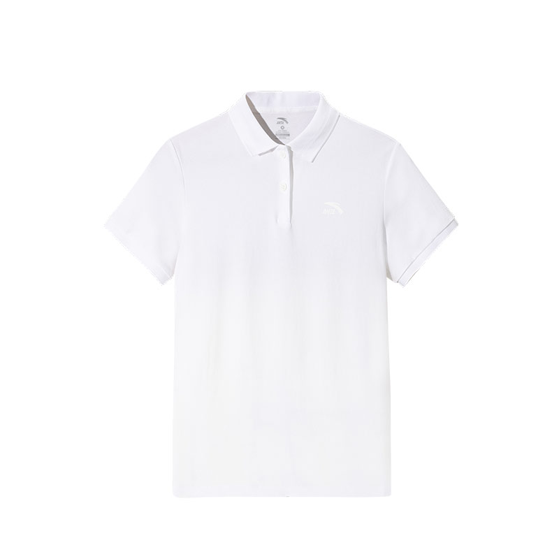 安踏休閑POLO衫短袖女2025夏季新款翻領(lǐng)t恤透氣運動上衣162528101-1