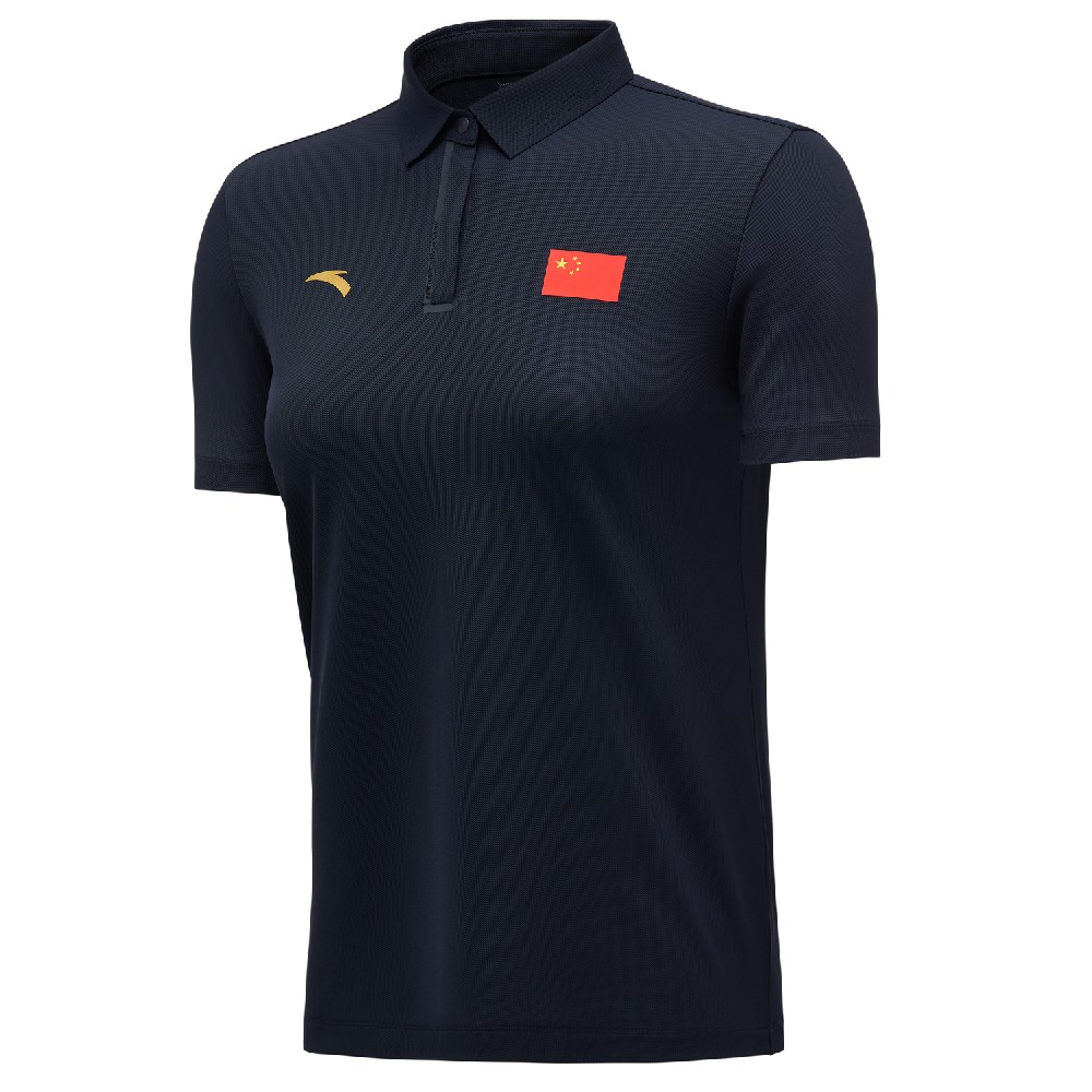 ANTA安踏25款中國(guó)國(guó)旗POLO衫中國(guó)國(guó)家隊(duì)翻領(lǐng)運(yùn)動(dòng)T恤CHINA速干冰膚452520103-3