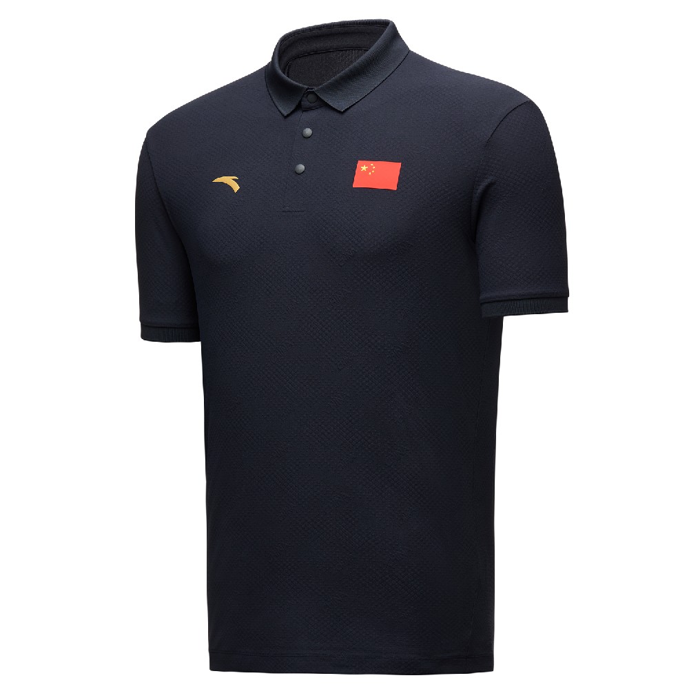 ANTA安踏25款中國國旗POLO衫中國國家隊翻領(lǐng)運動T恤速干冰膚CHINA462520105-3