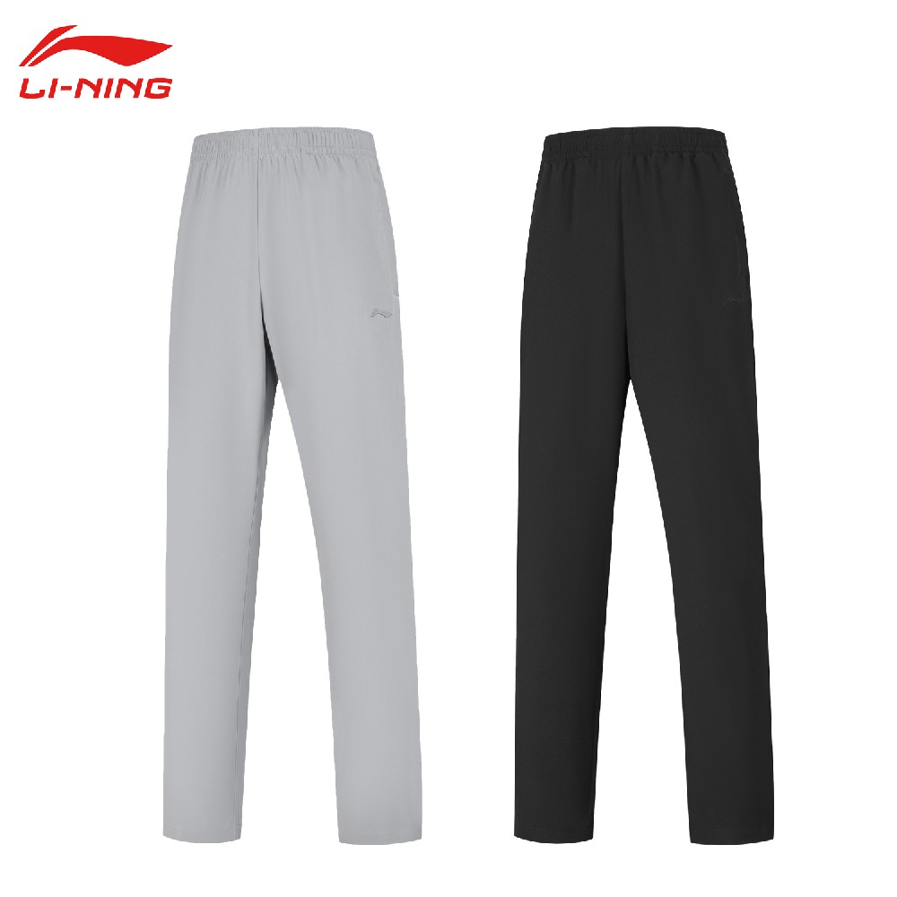 李寧男女同款運動長褲速干團購透氣平口梭織運動褲AYKV665