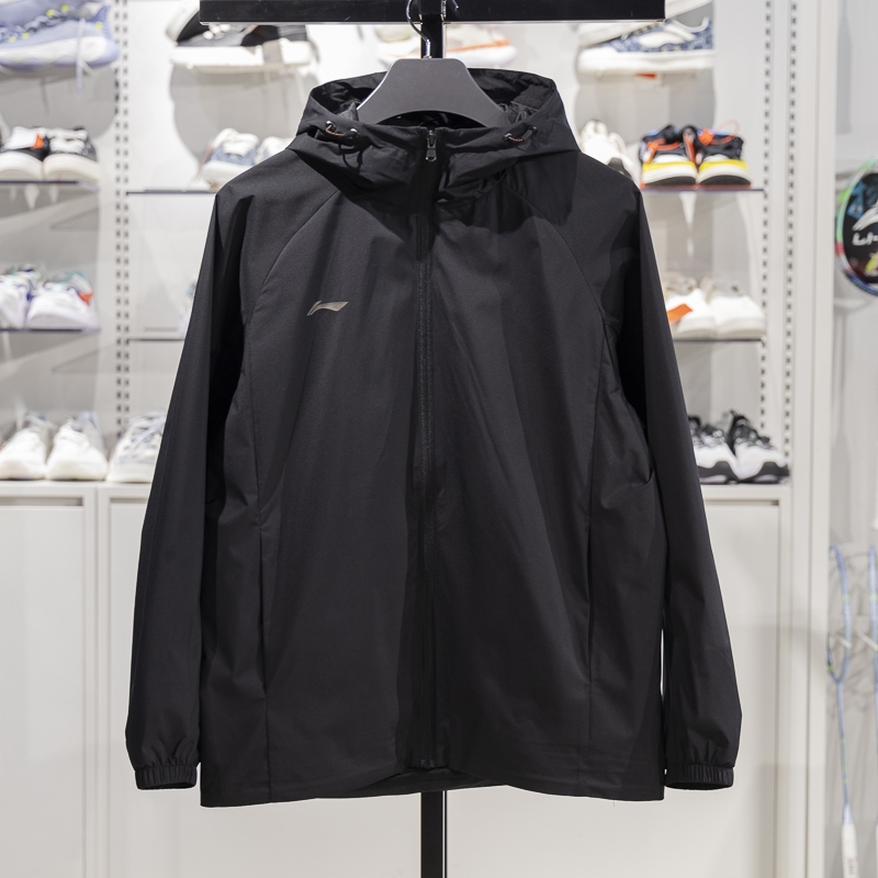 李寧運動風衣男子2025新款團購系列防潑水開衫連帽外套AFDV957