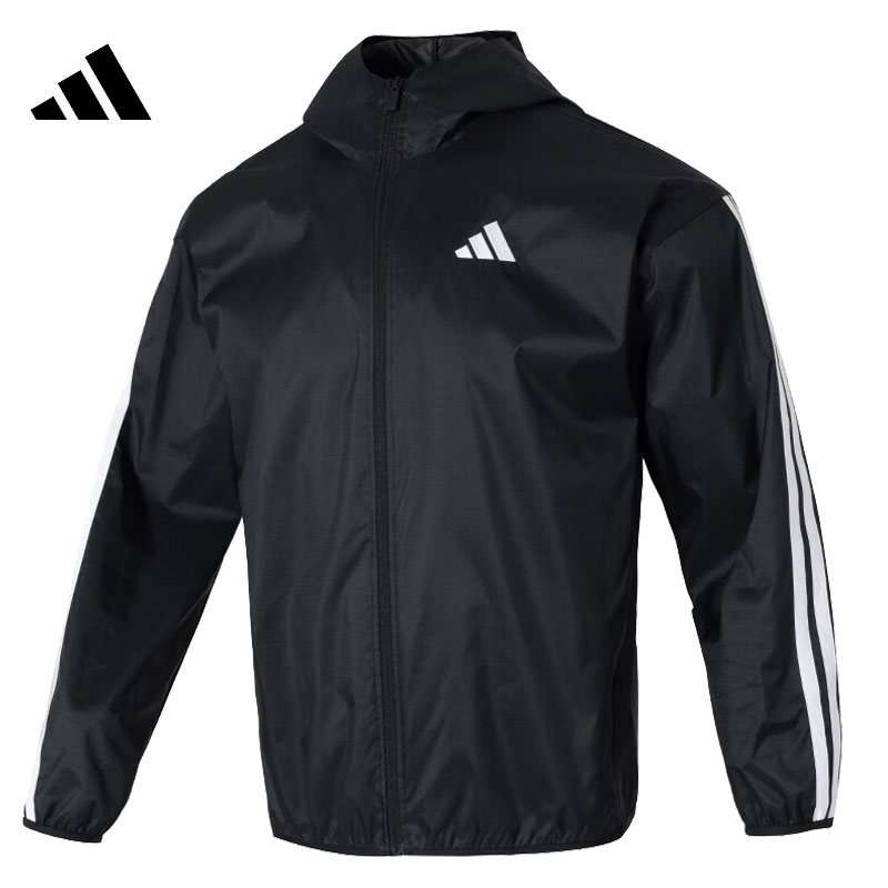 adidas阿迪達(dá)斯男子M 3S WB Ripstop運(yùn)動(dòng)健身夾克外套IM7848